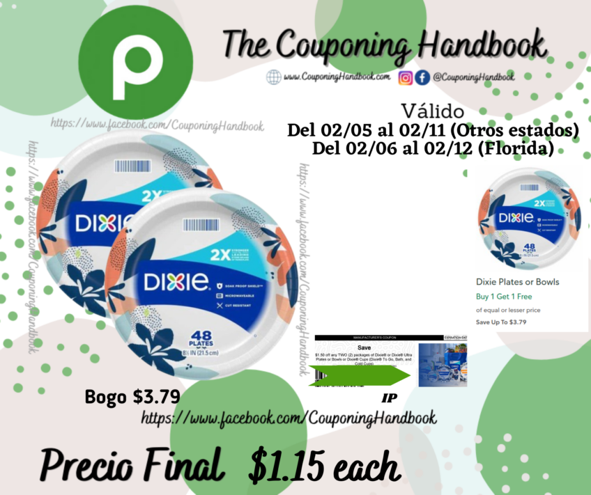 Dixie Plates or Bowls por $1.15