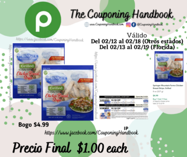 Springer Mountain Farms Chicken Breast Strips, Grille por $1.99