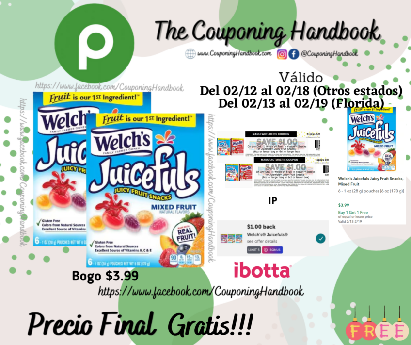 02 Welch’s Juicefuls Juicy Fruit Snacks, Mixed Fruit Gratis