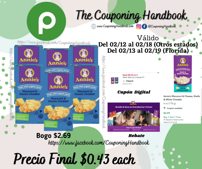 Annie’s Macaroni & Classic Cheddar por $0.43