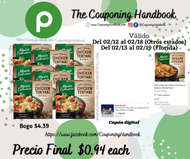 Marie Callender’s Chicken Teriyaki Bowl por $0.94