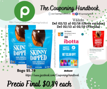 SkinnyDipped Almonds, Dark Chocolate Cocoa por $0.89