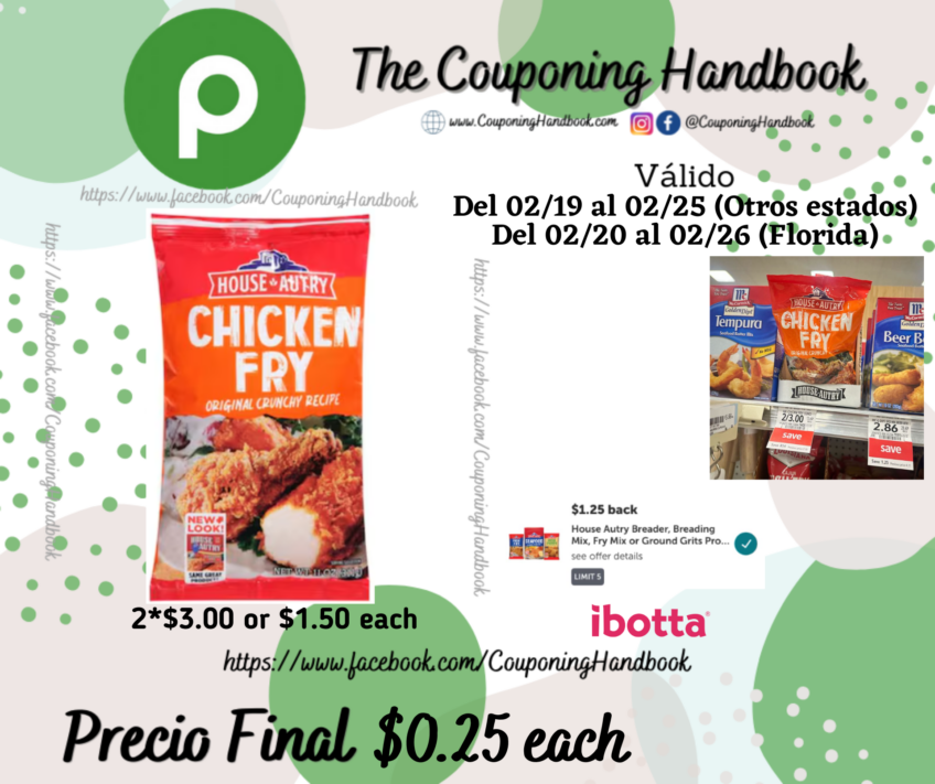 House-Autry Chicken Fry, Original Crunchy Recipe por $0.25