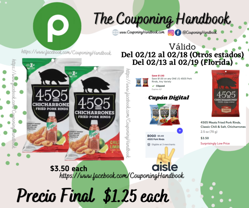 4505 Meats Fried Pork Rinds por $1.25