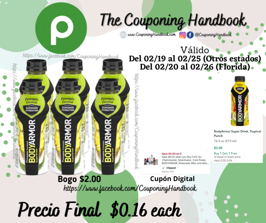 BodyArmor Super Drink por $0.16
