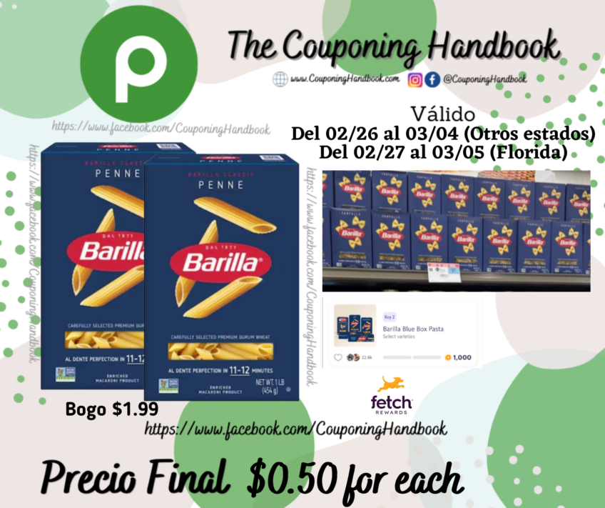Barilla Non-GMO Pasta por $0.50