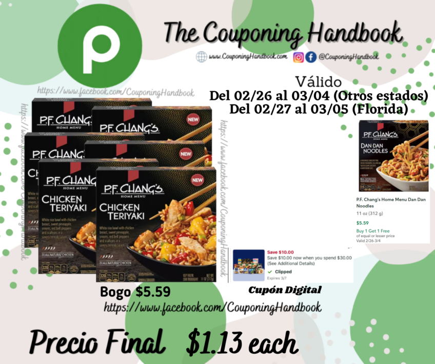 P.F. Chang’s Teriyaki Chicken Bowl por $1.13