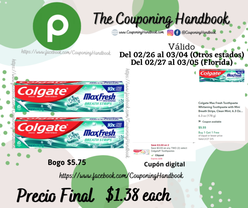 Colgate Max Fresh Toothpaste Whitening Toothpaste por $1.38