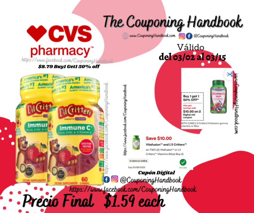 L’il Critters Gummy Vites por $1.59