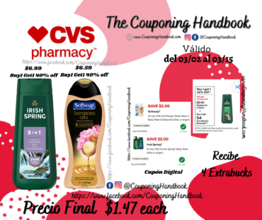 Softsoap Moisturizing Body Wash y/o 01 Irish Spring Body Wash por $1.47