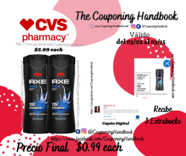 AXE Body Wash for Men, 16 OZ por $0.99