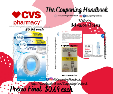 Febreze Small Spaces Air Freshener por $0.69