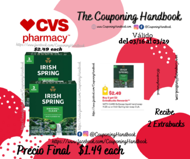 Irish Spring Bar Soap por $1.49