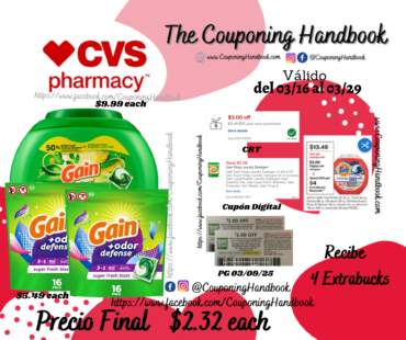03 Productos Gain por $6.97