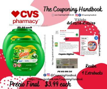 Gain Flings Original Laundry Detergent Pods, 42 CT por $3.99