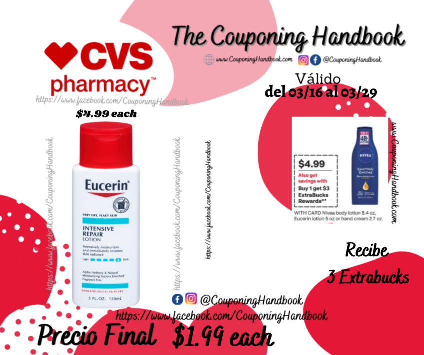 Eucerin Intensive Repair Very Dry Skin Lotion por $1.99