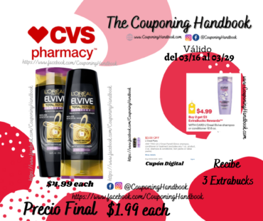 L’Oreal Paris Elvive Shampoo or Conditioner por $1.99