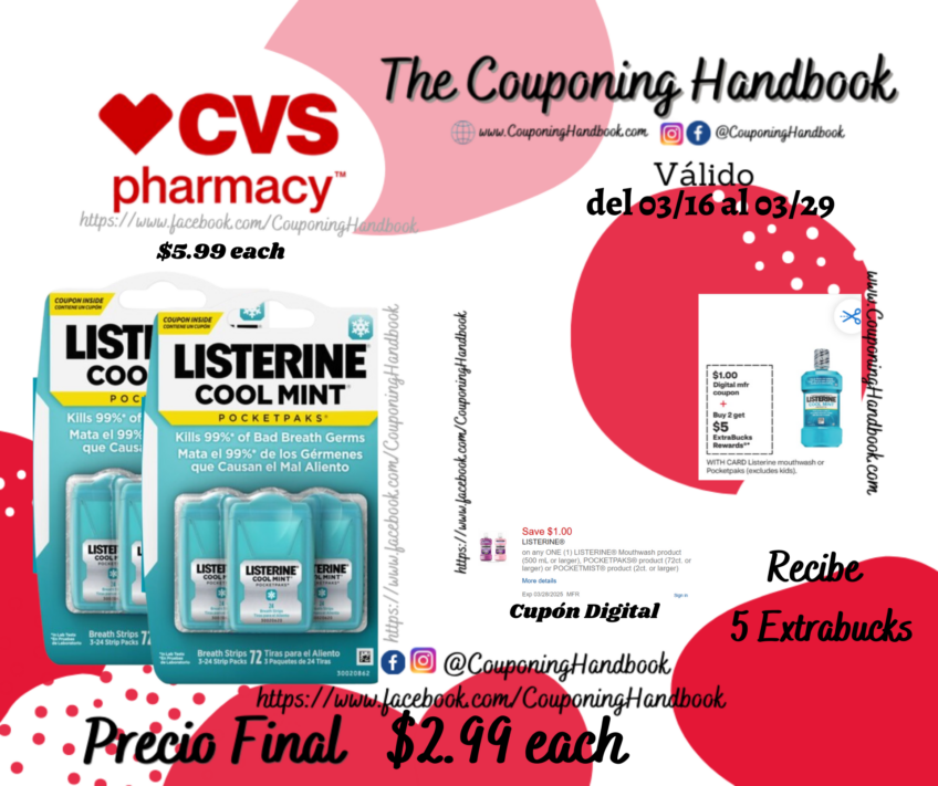 Productos Listerine por $2.99