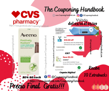 Aveeno Clear Complexion Acne-Fighting Moisturizer with Soy, 4 OZ Gratis