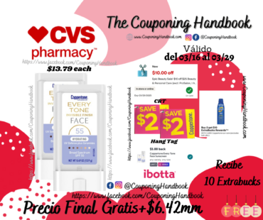 02 Coppertone Every Tone Invisible Finish Face, SPF 55 Hydrating UV Defense Stick, .49 oz Gratis