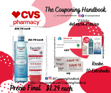 Productos Eucerin por $1.29