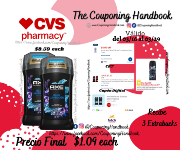 Axe Fine Fragrance Collection Blue Lavender Deodorant Stick, 3 oz por $1.09