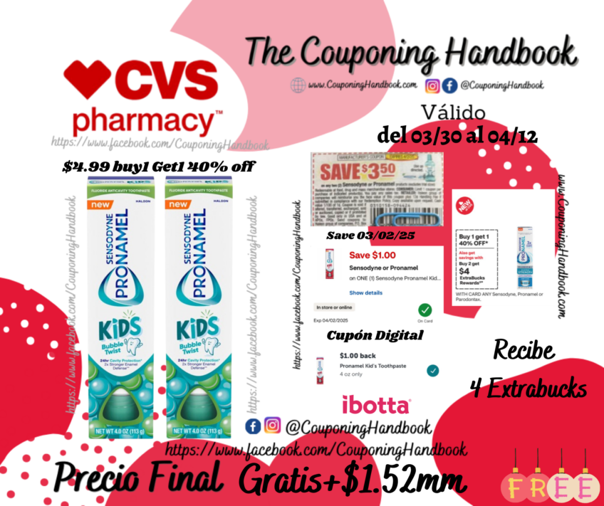 02 Sensodyne Pronamel Kid’s Fluoride Toothpaste, Bubble Twist, 4 OZ Gratis