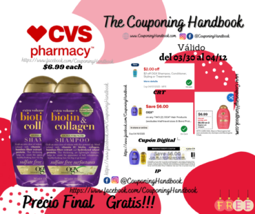 02 OGX Extra Strength Thick & Full + Biotin & Collagen Shampoo, 13 OZ Gratis