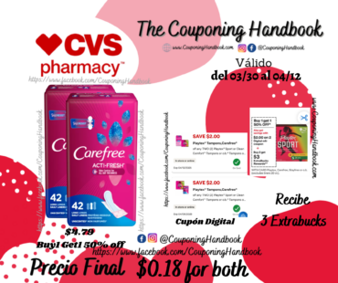 02 Carefree Acti-Fresh Pantiliners To Go, Unscented, Long, 42 CT por $0.18