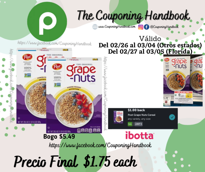 Grape-Nuts Cereal, The Original por $1.75