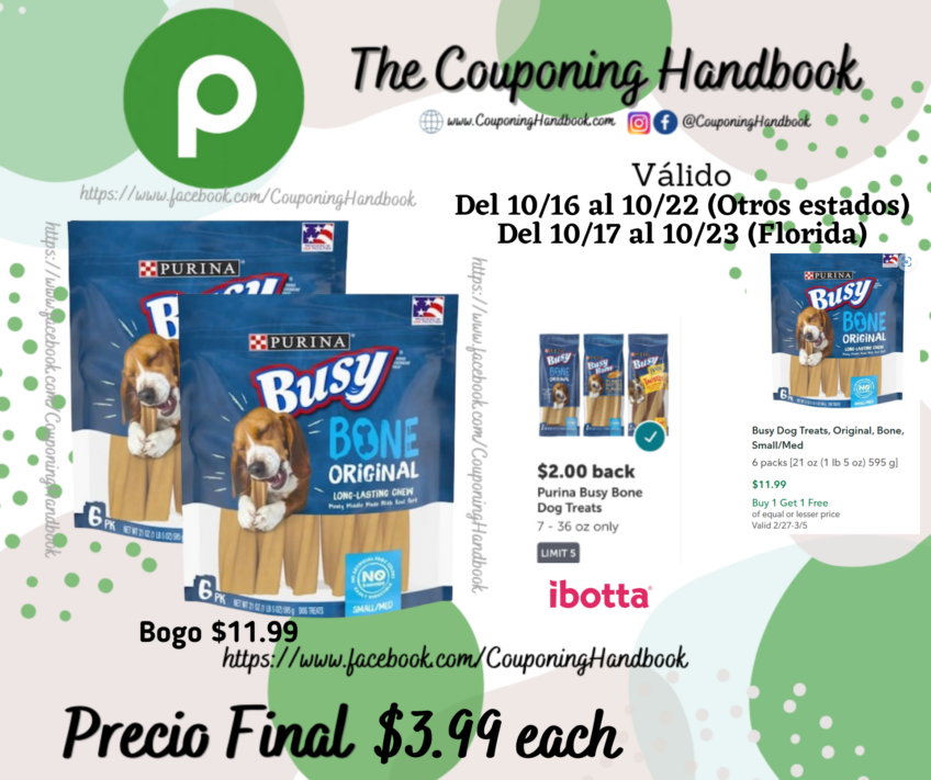 Busy Dog Treats por $3.99