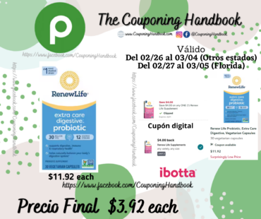 Renew Life Probiotic por $3.92