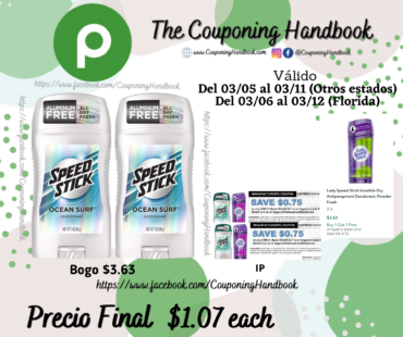 Mennen Speed Stick Irish Spring Antiperspirant Deodorant, Original por $1.07