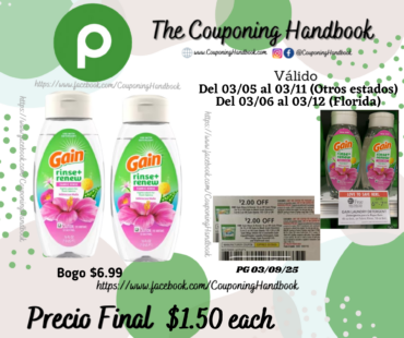 Gain Rinse + Renew Fabric Rinse, Hibiscus Hula 16 fl oz por $1.50