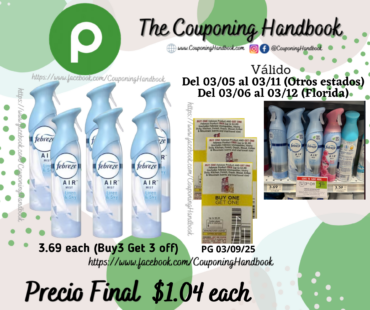 Febreze Odor-Fighting Air Freshener Linen & Sky, 8.8 oz por $1.04