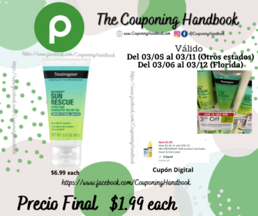 Neutrogena Sun Rescue After Sun Medicated Relief Gel por $1.99