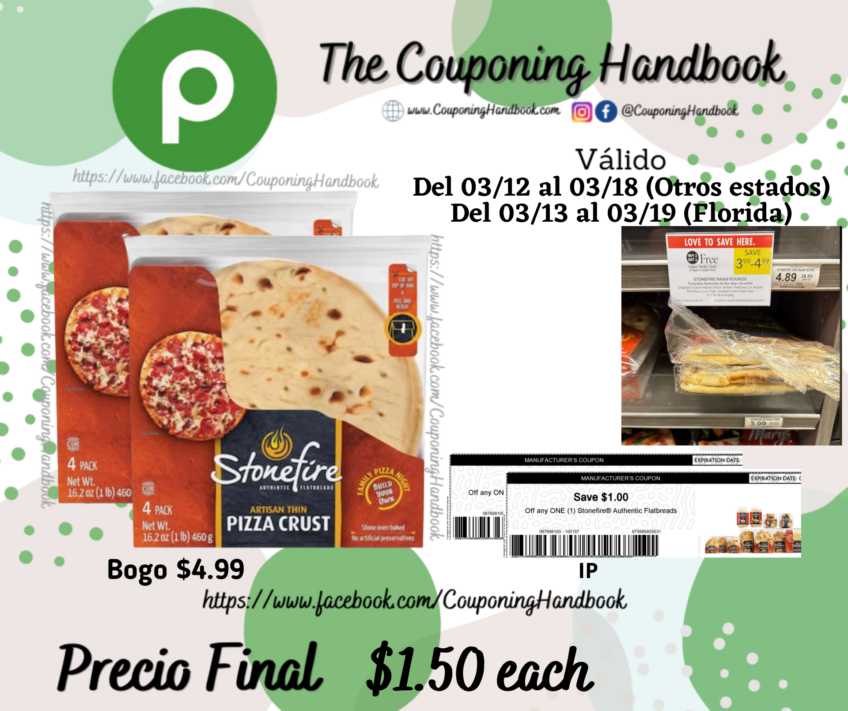 Stonefire Artisan 8.5″ Thin Pizza Crust Medium por $1.50