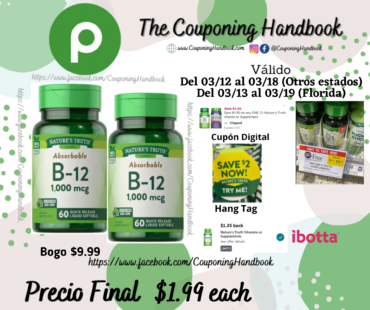 Nature’s Truth B-12 Vitamin por $1.99