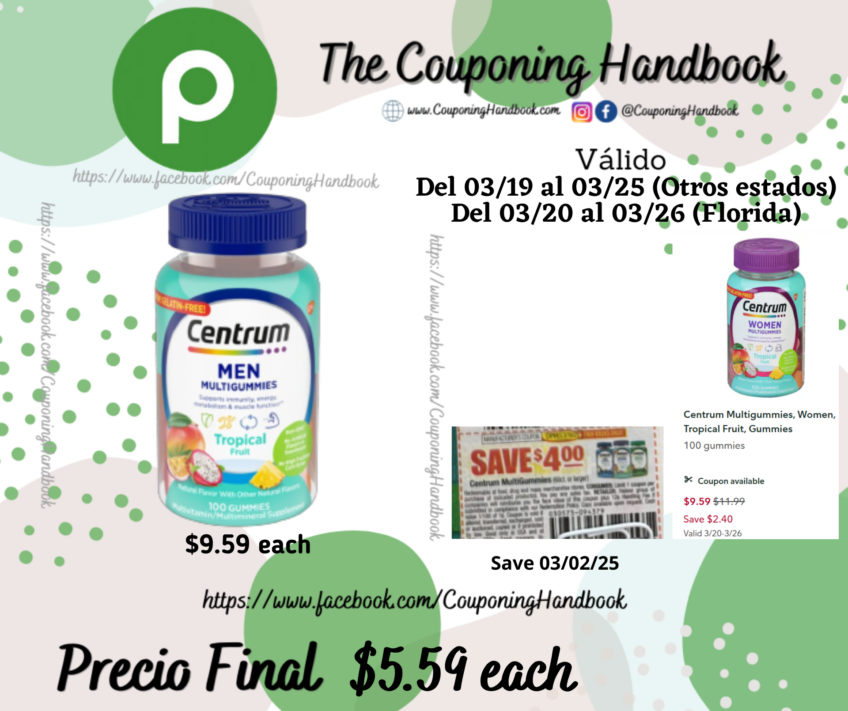 Centrum Multigummies, Men, Tropical Fruit, Gummies por $5.59