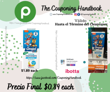 Orajel Kids Paw Patrol Fluoride-Free Training Toothpaste por $0.89