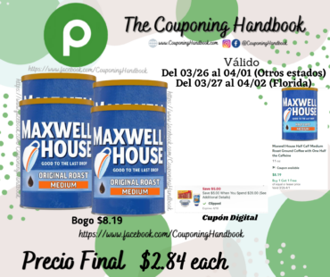 Maxwell House Coffee, Ground, Medium, Original Roast por $2.84