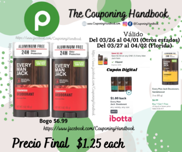 Every Man Jack Deodorant por $1.25