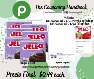 Jell-O Pudding & Pie Filling, Chocolate, Family Size por $0.49
