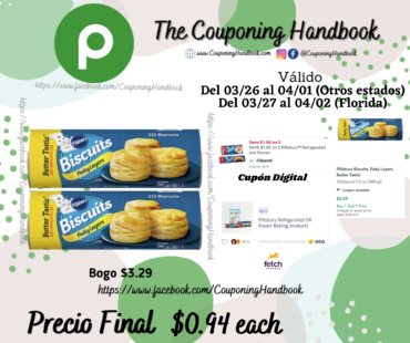 Pillsbury Biscuits, Flaky Layers, Butter Tastin’ por $0.94