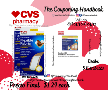 CVS Health Flexible Fabric Antibacterial Bandages por $1.79