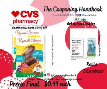 Russell Stover Solid Milk Chocolate Bunny, 1.5 oz por $0.49