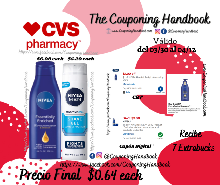 Productos Nivea por $0.64