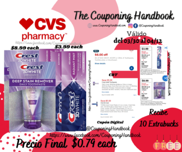 Productos de Crest por $0.79