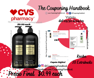 TRESemme Moisture Rich Shampoo with Pump, 39 OZ por $0.99