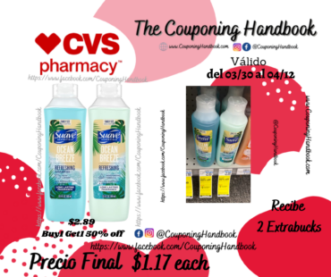 Suave Ocean Breeze Shampoo or Conditioner por $1.17